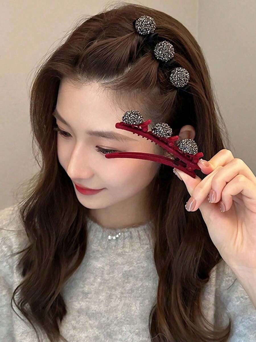 1件女用髮夾，時尚髮飾，碎髮夾，適合各種髮型，日常通勤整潔髮夾