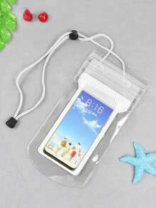 1 pieza Bolsa impermeable para teléfono, diseño triple impermeable, compatible con pantalla táctil, apta para nadar, bañarse, funda impermeable para teléfono - Multicolor - Ver 15