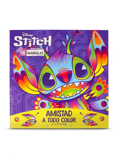  GAIRET Mandalas Stitch MA4823-ST00820 Libro para Colorear y Relajación, Amistad A Todo Color 48 Páginas, Niños y Adultos, Arte Antiestrés, Regalo Creativo, Paperback, Disney Coloring Book