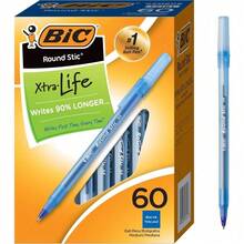 Durable Ballpoint Pen Set For Everyday Use With Smooth Writing Experience, Comfortable Round Barrel Design, Bulk Pack Of 10 Blue Pens Ideal For Students And Office Workers Seeking Affordable Quality Writing Tools - Màu xanh da trời - Xem 2