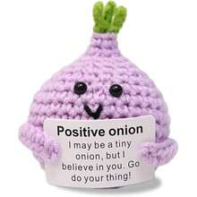 1个洋葱附带一张温馨的纸条：“我可能是一颗小小的洋葱，但我相信你”——对于任何需要激励的人来说，它都是完美的提神剂。 - 彩色 - 查看 1