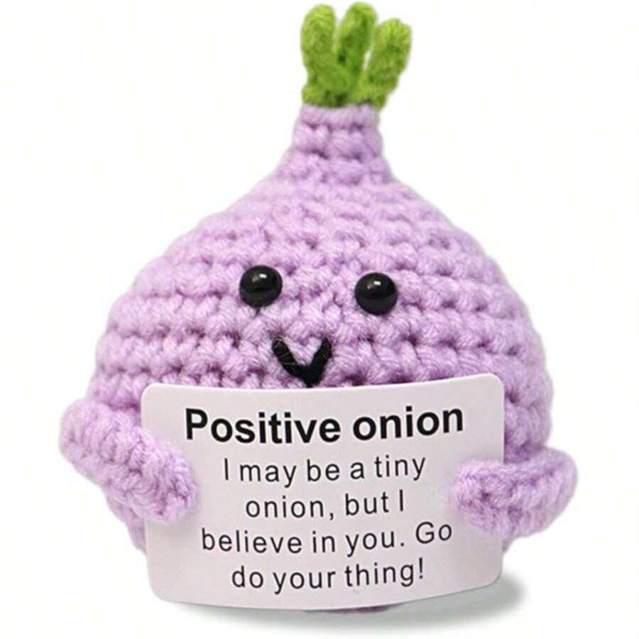 1个洋葱附带一张温馨的纸条：“我可能是一颗小小的洋葱，但我相信你”——对于任何需要激励的人来说，它都是完美的提神剂。 - 彩色 - 查看 1