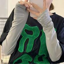 夏季冰袖手套、面罩、反光设计宽松袖套，男女通用，适合户外骑行 - 多色 - 查看 6