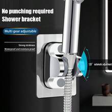 13厘米高压三功能柔和喷淋花洒套装，易于安装，带防堵塞硅胶喷嘴，仅适用于淋浴（1个花洒+1个支架） - 1 showerhead+1 bracket - 查看 8