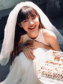 1pc Minimalist Retro Bridal Veil, Engagement Photo Prop Tulle Veil - Multicolor - View 2