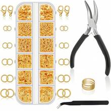 930pcs Jewelry Making Supplies Kit, Includes Jump Rings, Lobster Clasps, Basic Tools, Complete Bracelet & Necklace DIY Accessories - 12 Grids - View 11