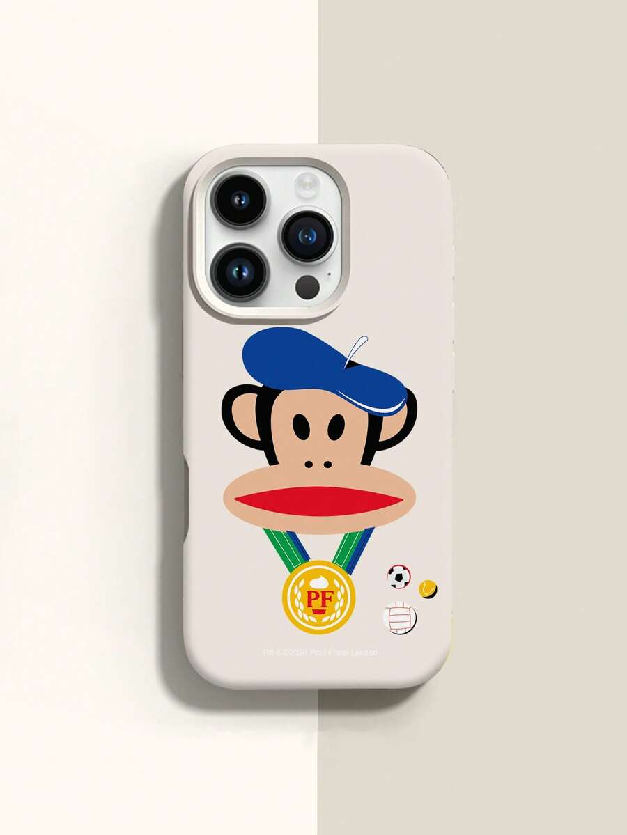 官方授权 Paul Frank 液态硅胶手机壳，卡通猴子全包设计，防震保护摄像头，兼容 13/14/15/16/17 Pro Max - 彩色 - 查看 1