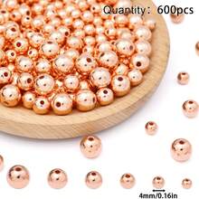 100-1000颗亚克力光滑圆珠,CCB散珠,DIY首饰制作材料,适用于项链、手链、耳环、手工串珠 - diy - 查看 39