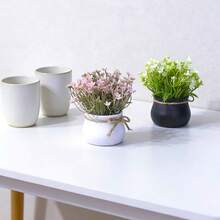 1pc/2pcs Spring Mini Artificial Plant Potted, Home Decor Fake Flowers, Decoration For Dining Table/Desk/Vanity - MultiWarna - View 6