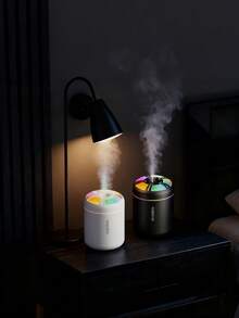 Colorful Gradient Humidifier With LED Light, USB Plug, 6 Essential Oil Options, Quiet Humidification. Suitable For Air-Conditioned Rooms, Bedrooms, Hotels, Offices, Dorms, Bathrooms, Pet Rooms, Yoga Studios. - Mist - View 8