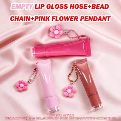 1pc 15ml Refillable Lip Gloss Tube - Fashionable Squeeze Soft Tube With Twist Cap, Ideal For Lip Gloss Dispense And Application, Travel Essential, Portable, Stylish Lip Gloss, Plastic Soft Tube, Lip Gloss Refill