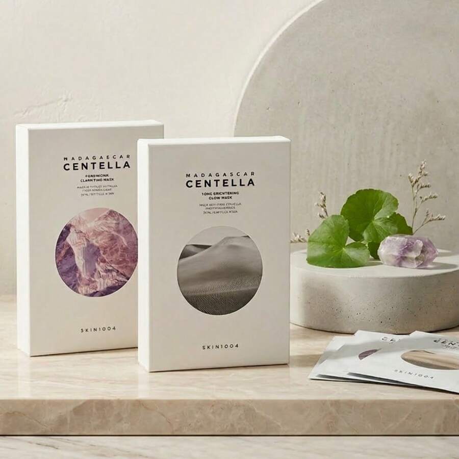 SKIN1004 Madagascar Centella Face Masks 10pcs – Calming & Brightening Sheet Mask – Hydration And Soothing - Hyaluronic Acid - View 1