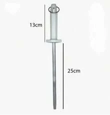 Chaira Profissional 10" para Afiar Facas – Aço Inox com Cabo Ergonômico - Prata - Visão 3