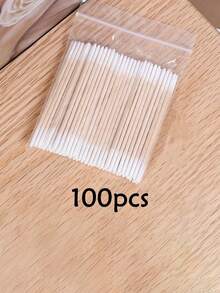 500/400/300/200/100 Pcs Nail Buffers, 100 Pcs/Pack, Disposable Cleaning Sticks, Nail Care Tools, High Quality Wooden Manicure Sticks, Wooden Grooming Tools, Fine Eyebrow Carving Sticks, Double-Ended Cleaning Sticks, Pointed Applicator Sticks, Tattoo & Microblading Supplies, Cosmetic Applicator Sticks, Travel Essentials, Wooden Sticks, Travel Must-Haves - White - View 8