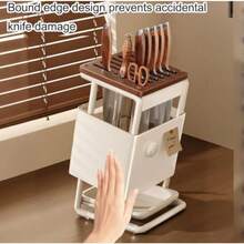 Knife Block, Knife Holder & Roll Bag - Gray - View 4