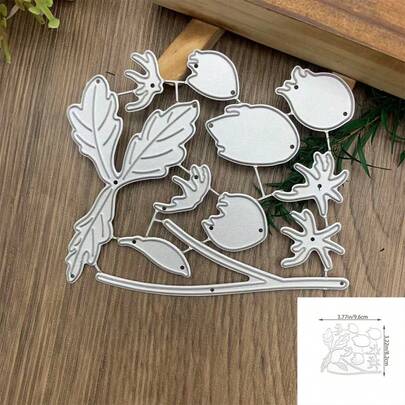 Metal Cutting Dies Set - Patchwork Flowers & Leaves (Suitable For Cardmaking, Embossing, Die Cutting, Scrapbooking, Templates)