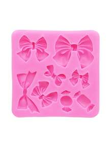 1pc Pink Liquid Silicone Material Silicone Mold, Bowknot Shaped Silicone Mold, Resin Jewelry Accessories Mold, Suitable For Making Resin Jewelry Accessories, Headwear, Hollow Out Clogs, Phone Cases And Other Decorative Accessories - Bow - View 14