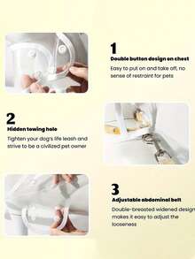 PU Waterproof Transparent Pet Raincoat, Suitable For Small Puppies, Minimalist Soft And Lightweight, Breathable With Adjustable Reflective Hood, An Outdoor Essential Gift For All Seasons - Grey - View 10