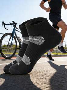 1双男士吸湿排汗透气骑行、跑步、运动休闲短袜，防滑 - 彩色 - 查看 4