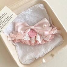 1个可爱女孩芭蕾舞风格蝴蝶结发夹，多功能双马尾丝带发饰 - 彩色 - 查看 11