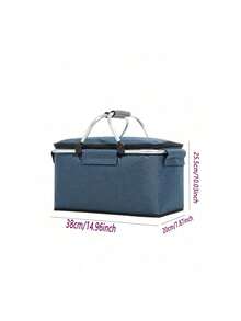 Haus Hana 1pc Foldable Picnic Basket With Insulation Foldable And Easy To Store Multifunctional Picnic Bag Suitable As Storage Basket For Outdoor Travel Outdoor Ice Packs And Food Storage - Multicolor - View 7