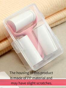 Portable Roller Lint Remover Mini Lint Roller Clothes Lint Remover Carry-On Lint Removing Magic Tool - 1 Handle + 3 Replacement Parts - View 10