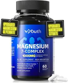 Magnesium Complex Capsules – 7 Magnesium Types With Zinc, Vitamin D3 & B6 | Mineral Supplement For Daily Wellness Support | 60 Capsules - 1 chai - Xem 9