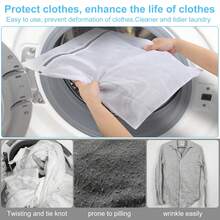 1/3pcs Thickened Fine Mesh Laundry Wash Bags, Washing Machine Garment Protection Bags For Delicates, Bras, Sweaters - Multicolor - View 10