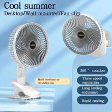 Compact Table Fan, Portable 3-Speed Table Fan With One-Button Control, Adjustable Mini Personal Arm Fan, Faucet Aerator Extender, Contour Memory Foam Pillow. - A-White - View 6