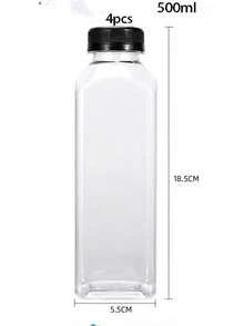 6pcs, 2oz Glass Mini Bottles With Black Caps - Small Clear Jars Essential For Travel, Suitable For Ginger Juice, Health Drinks, Juices, Samples - Multicolor - View 15