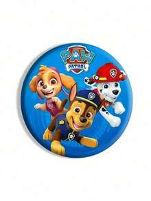 Paw Patrol 5枚/1枚汪汪队卡通圆形徽章，直径58毫米，颜色和款式随机，狗狗特工队标志贴纸，可爱狗狗造型胸针，徽章别针，卡通徽章，背包挂件，服装装饰贴纸，适用于包包、衣服、帽子，最佳生日和毕业礼物，实物可能与图片略有不同 - brooch - 查看 4