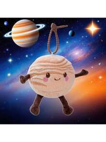 逼真行星毛绒玩偶，卡通月亮、地球、土星、火星玩偶，表情可爱，四肢可活动，天文主题教育毛绒玩具，适合作为圣诞礼物、睡眠伴侣和学习用品。 - 彩色 - 查看 21