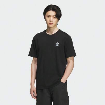 Adidas Originals Áo thun nam tay ngắn GRFX TEE, kiểu dệt kim không cổ TKD1838