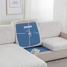 1pc Jacquard Stretch Sofa Cover, Sofa Seat Cushion Cover, Suitable For 1/2/3/4 Seater Sofa, Chaise Lounge, Backrest Cover, All Season Universal Sofa Protector - White - View 6