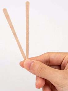 -Piece Wooden Wax Sticks - Suitable Body, Eyebrows, Lips, And Nose Hair Removal. Small Wax Sticks Removing Hair And Leaving Skin Smooth. Professional Spa And Home Use (Sticks Per Pack). Hair Products And Accessories. Essential Hair Salons, Beauty Salons, And Travel. - Beige - View 8