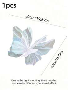 1/2个 50厘米 白色大型人造丝蝴蝶 手工花卉 婚礼装饰道具 户外摄影（仅花头，不含底座或茎） 适用于生日婚礼派对背景装饰、房间背景装饰、礼物、花园装饰、超大型人造蝴蝶、母亲节礼物、惊喜礼物、家居装饰。 - Colorful white - 查看 11