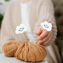 4/6/8个装云朵形编织针保护套，硅胶针尖套，缝纫针帽，钩针，缝纫配件，DIY手工工具，编织用品，送给编织爱好者和初学者的可爱礼物 - A - 查看 10