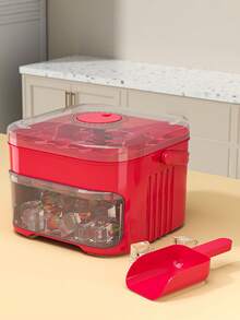 极简便携化妆包，樱桃蝴蝶结印花，防水大容量透明化妆包，带内衬，多功能化妆包，红色气垫收纳便携包，宿舍用品，浴室收纳，珠宝收纳，唇油和化妆品收纳包，学生用品收纳包，节日必备化妆包，化妆品收纳，婚礼新娘礼物，母亲节礼物，生日礼物，送给朋友和老师的礼物 - 彩色 - 查看 7