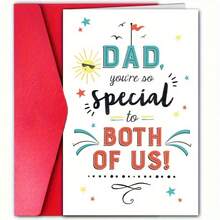 1pc Charming Father'S Day Card With Envelope - "Dad You're So Special To Both Of Us" Message, Premium Paper, Ideal For Dad, Husband | Unique Birthday, Anniversary, Or Father'S Day Greeting From Wife, Son, Daughter, Husband - Multicolor - View 8