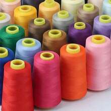 1/3/4/6pcs Elastic Lockstitch Sewing Thread Set, 3000 Yards Polyester Spool, Suitable For Elastic Fabrics Like Swimwear, Lingerie, Knitwear, Socks (Accessory Color Random) - Monochrome - View 10
