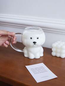 1 Stück süße Welpen-Glastasse (mit Griff) – Bichon Frise Kaffeetasse, geeignet für Heimdekoration und Geschirr, kann als Trinkbecher für Sommerfeste und Partys verwendet werden, anwendbar für Wohnzimmer, Schlafzimmer oder Büro, kann auch als Geschenk oder Feiertagsdekoration verwendet werden - Verschiedenfarbig - Übersicht 10