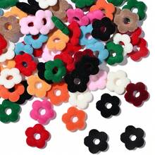 5/10pcs 19mm Colourful Resin Hollow Out Large Flower Beads, Flocked Spaced Beads For Jewelry Making Bracelet Necklace Earrings Hairpin DIY Mobile Phone Chain Keychain Pen Bead Craft - Random Color - View 8