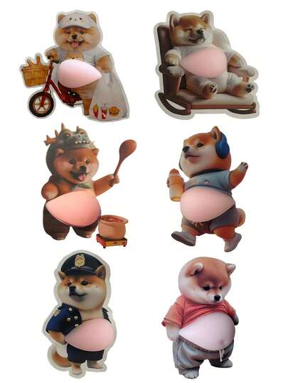 3D Dog Super Stress Relief Putty Sticker, Soft Pinch Bubble Animal Decompression Squeeze Toy, DIY Decorative Stickers, Birthday Gift, Perfect Gift, Collection Display, Enthusiast Collection