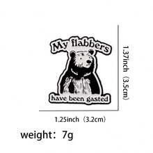 动物猫熊语录珐琅徽章卡通骷髅胸针翻领别针徽章背包服装配饰时尚珠宝礼品 - 黑色 - 查看 15