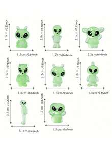 可爱创意微景观发光外星怪物仙女装饰摆件 - 套裝 - 查看 2