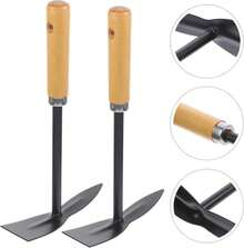 ARTIBETTER 2pcs Garden Trowel Set With Wooden Handles, Small Hand Shovels For Planting And Digging, Gardening Tools For Pots And Lawn Care - White - View 5
