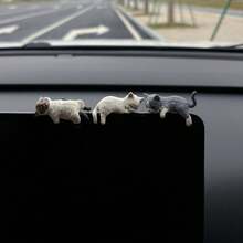 Mini Cute Cat Car Ornament - Creative Lying Cat Figurine For Car Display, Cute Interior Decoration Accessories For All Vehicles - 慵懶貓咪4隻裝[贈無痕膠] - 查看 6