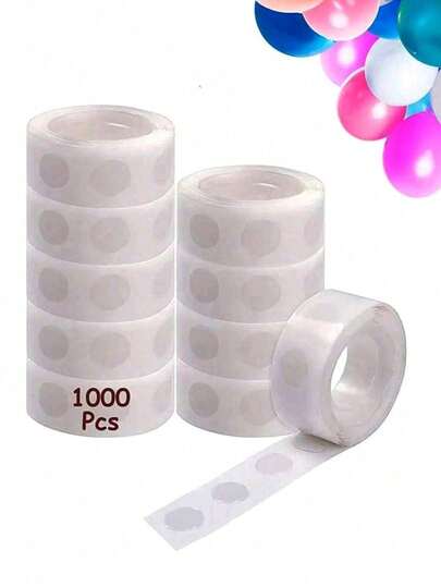 100pcs Double-Sided Adhesive Dots, Balloon Glue Dots For DIY, Suitable For Party, Gathering, Holiday Decoration, Music Festival, Wedding Decoration, Room Decor For Girls