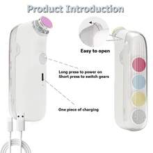 FollowBreak 一套电动婴儿指甲钳，配有5个可替换磨头，低噪音人体工学设计，适用于婴儿、儿童和成人的指甲护理套装 - 查看 5