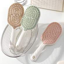 Women's Fluffy High Crown Hairstyle Comb, Detachable Self-Cleaning Hollow Comb, Home Scalp Massage Hair Brush - Multicolor - View 4